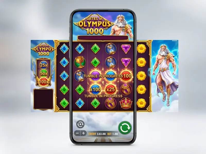 Gates of Olympus 1000 slot on a smartphone