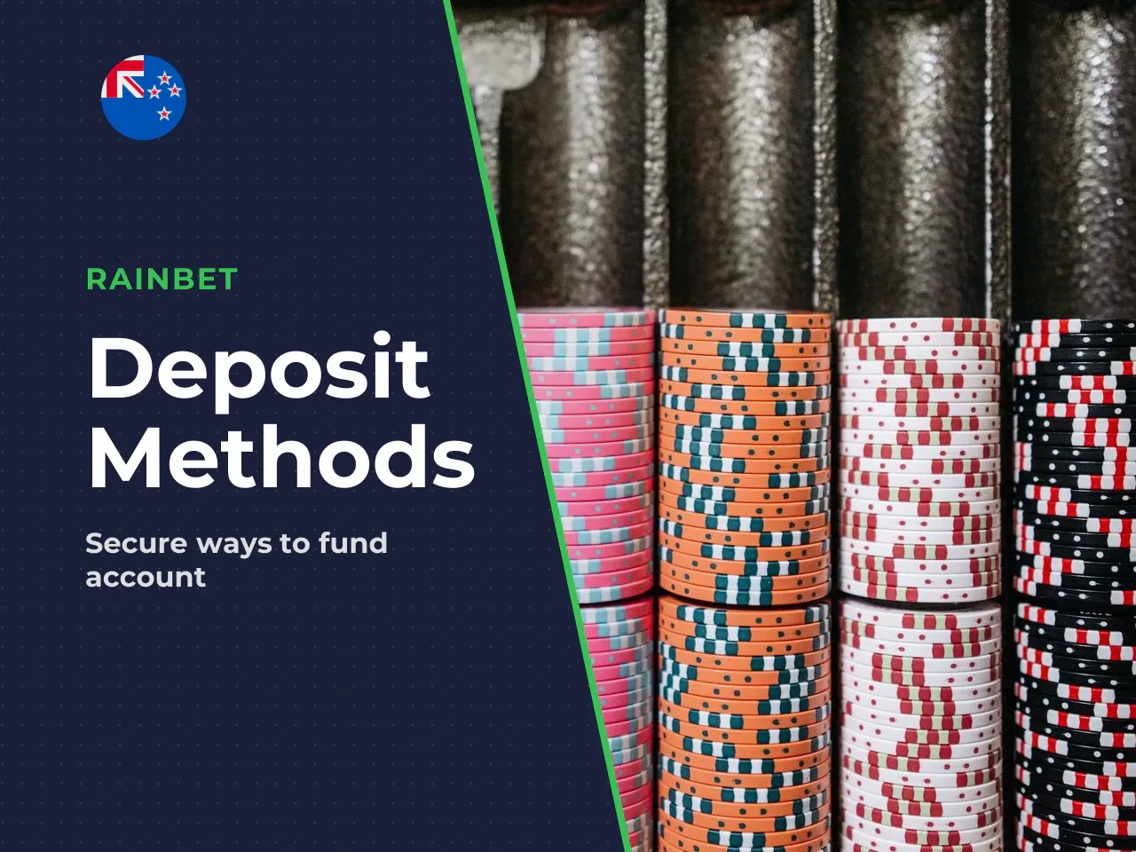 Payment methods for the first deposit