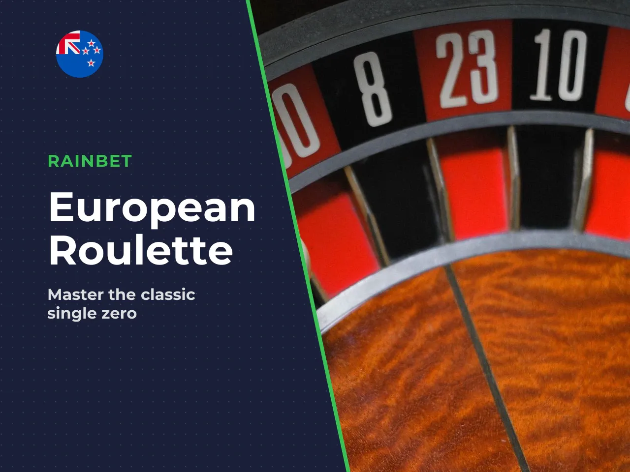 European roulette classic variant with a